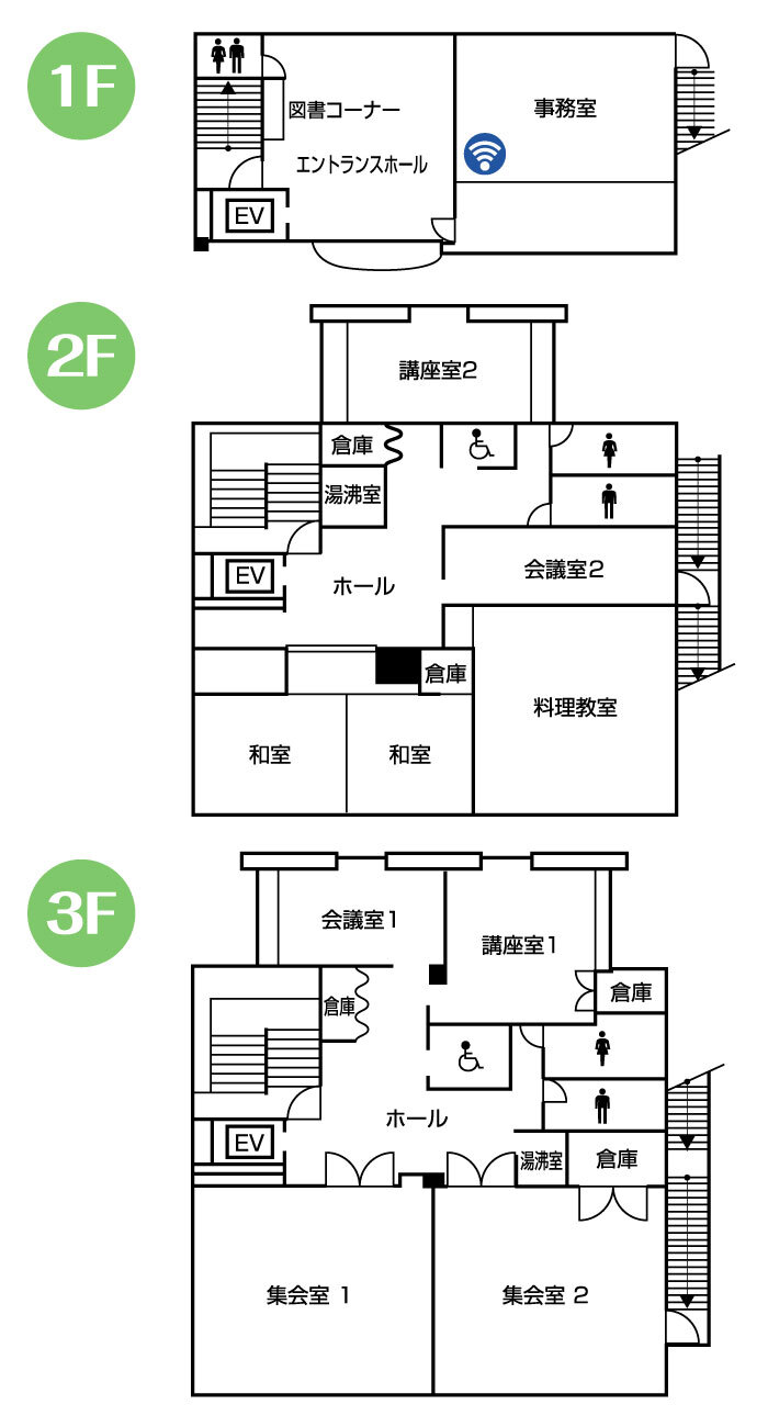 三笠公民館　平面図