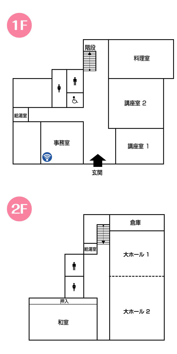 登美ヶ丘公民館 平面図