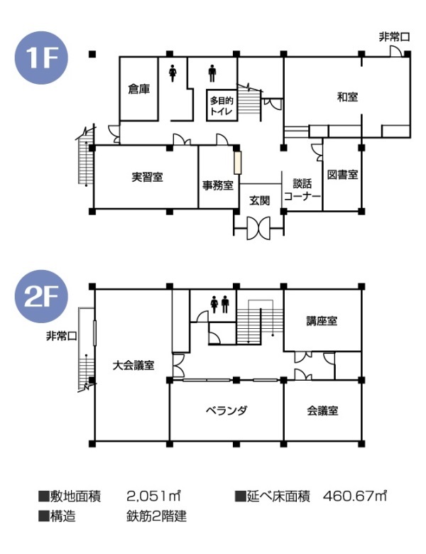 平城西公民館 平面図