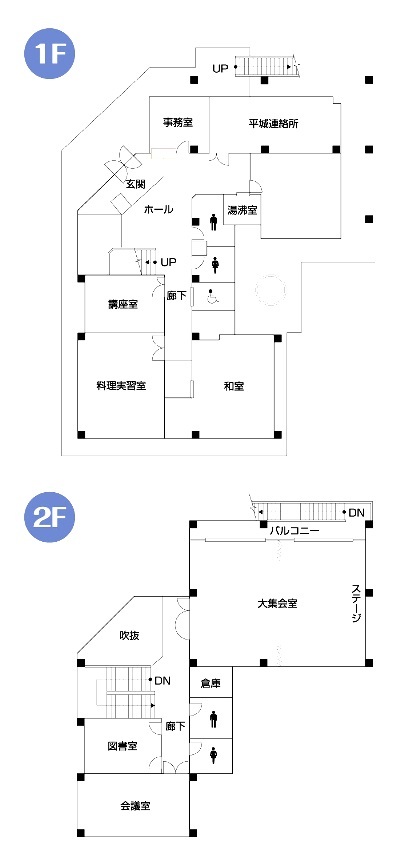 平城公民館 平面図