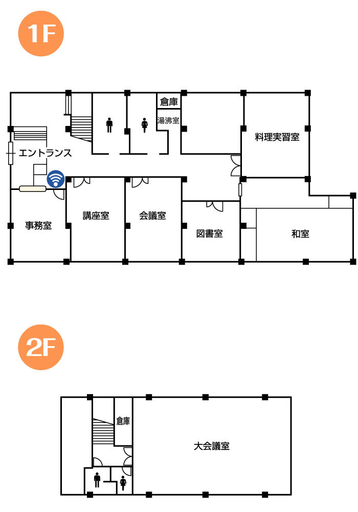 都跡公民館 平面図