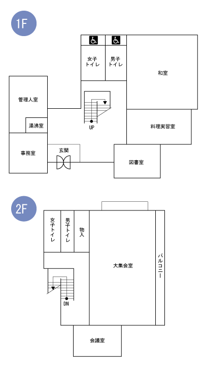 登美ヶ丘南公民館 平面図