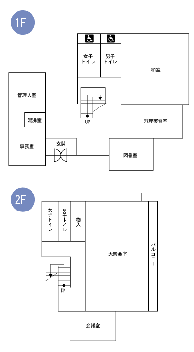 登美ヶ丘南公民館　平面図