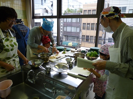 スパゲティ作り風景