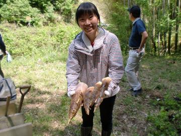竹の子掘りの様子