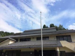 快晴の公民館