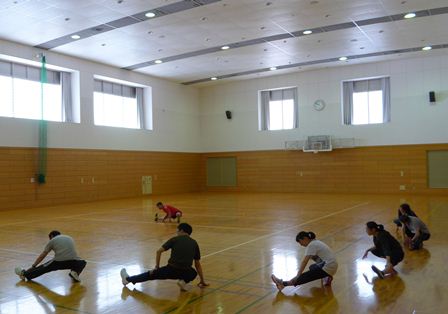 ストレッチの様子