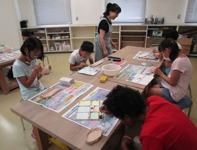 絵付け~!
