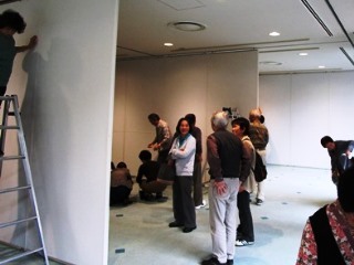 ふれあい作品展準備の様子