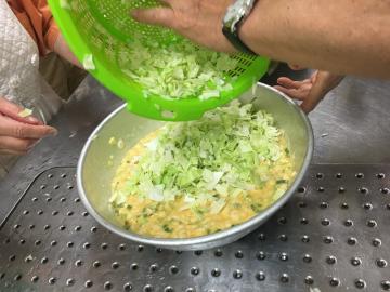 お好み焼き作り