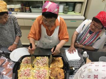 お好み焼き作り