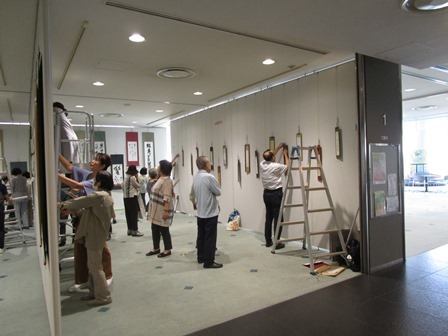 ふれあい作品展準備の様子