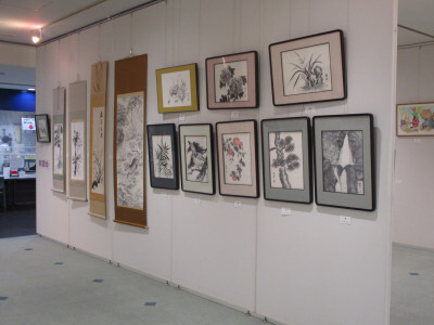 水墨画の展示